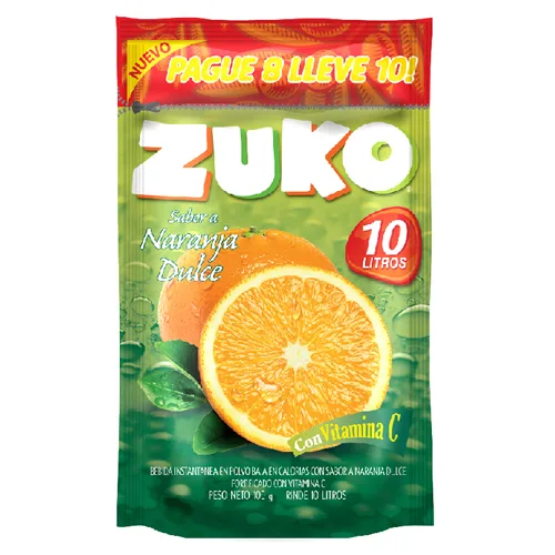 JUGO EN POLVO  ZUKO NARANJA DULCE 10L