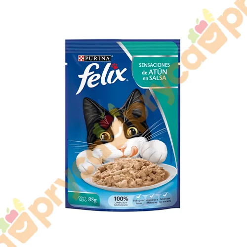 COMIDA P/GATO FELIX S/ATUN EN SALSA 85GR.